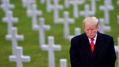 14-18: Trump au cimetière américain de Suresnes, près de Paris