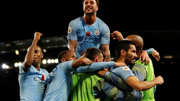 سيتي السلس يفوز 3-1 في قمة مانشستر ويتقدم بنقطتين على ليفربول سيتي السلس يفوز 3-1 في قمة مانشستر ويتقدم بنقطتين على ليفربول