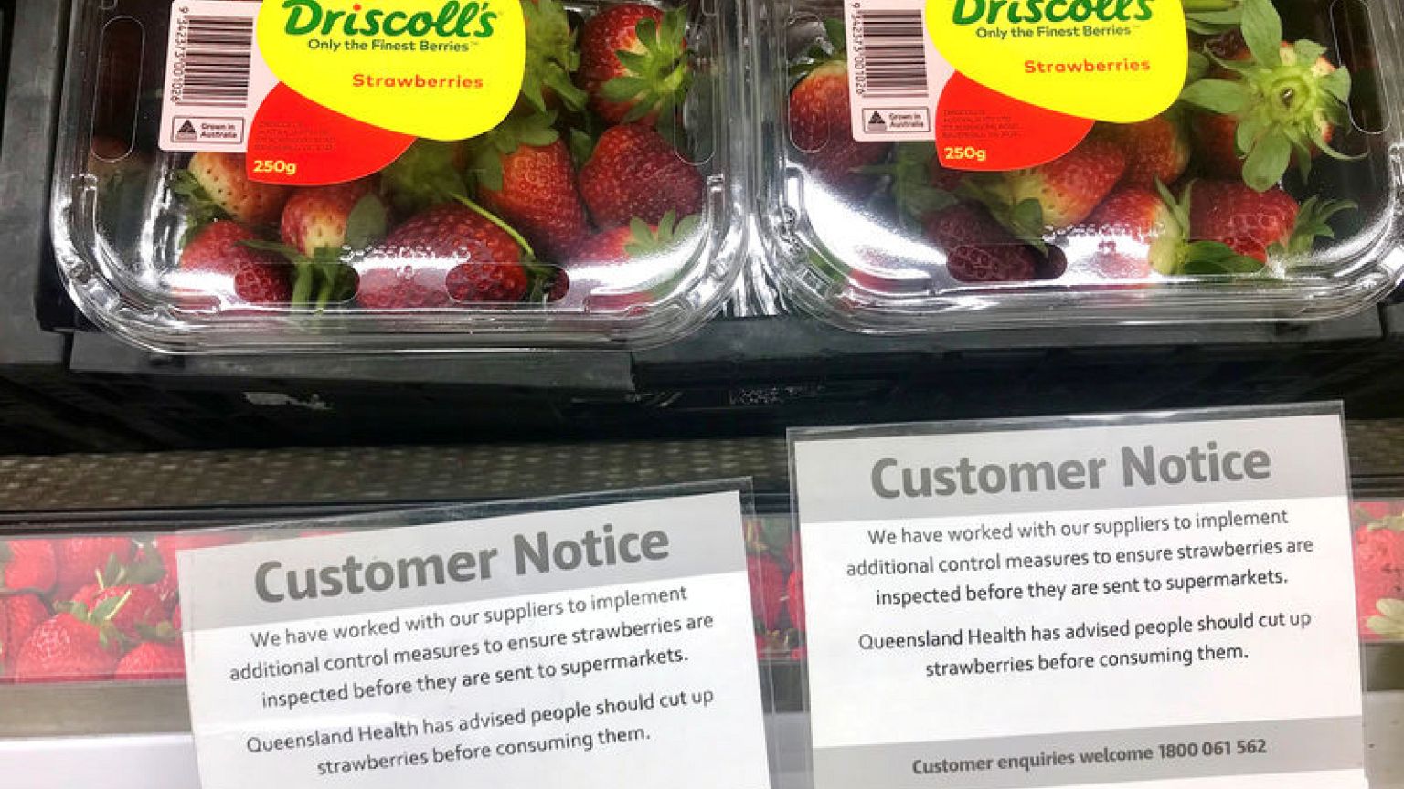Australia charges woman with using needles to contaminate strawberries