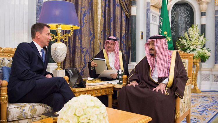 Hunt will press Saudi leaders over Khashoggi killing - May's spokesman