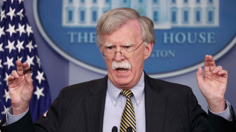 Bolton says U.S. objects to China's military steps in South China Sea