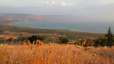 Une vue du lac de Tibériade en Israël, le 8 octobre 2018