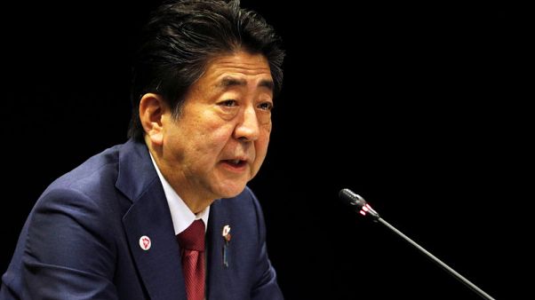 Japan's Abe says wants to discuss peace treaty with Putin today Japan's Abe says wants to discuss peace treaty with Putin today