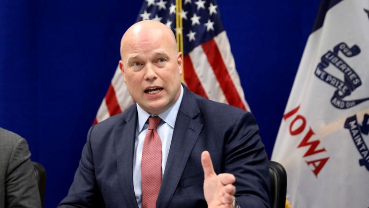 U.S. Justice Department says Trump has power to name Whitaker