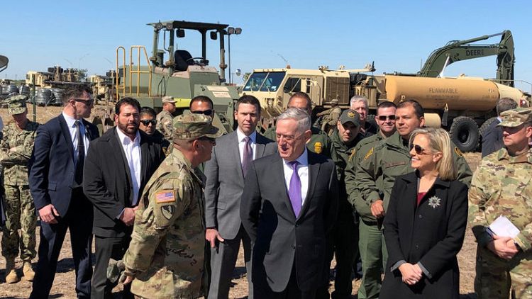 Mattis defends Mexico border deployment in first troop visit