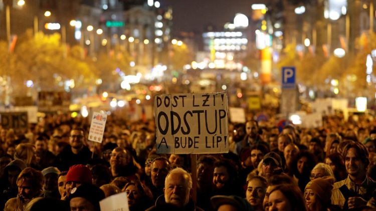 Czechs protest against PM Babis, coalition partner may quit government