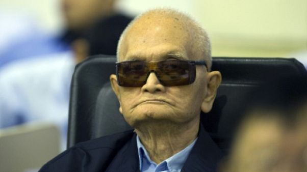 L'idéologue du régime khmer Nuon Chea, 92 ans, en 2014 L'idéologue du régime khmer Nuon Chea, 92 ans, en 2014