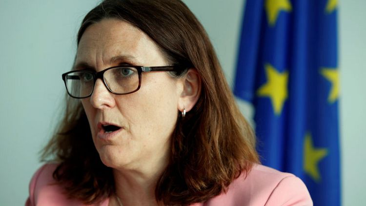 EU's Malmstrom urges China to help reform WTO or risk US exit