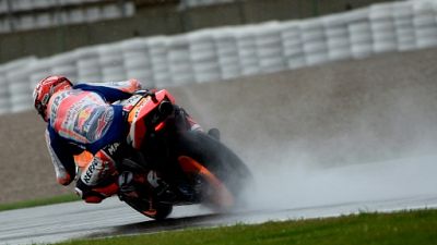 Moto: Marquez devant sous le déluge au GP de Valence lors des premières séances