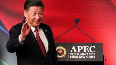 Le président chinois Xi Jinping à Port Moresby le 17 novembre 2018