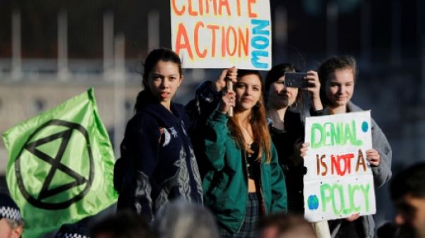 Manifestation à Londres contre l'"inaction" politique face au changement climatique Manifestation à Londres contre l'"inaction" politique face au changement climatique