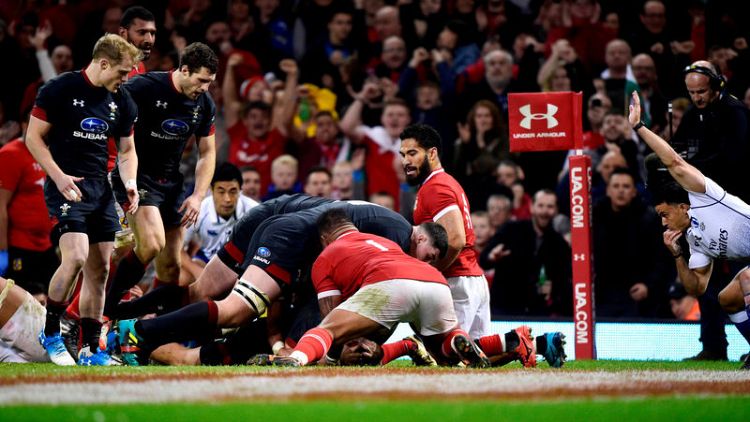 Wing Williams bags two tries in milestone test as Wales crush Tonga
