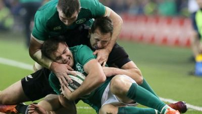 Rugby: l'Irlande bat la Nouvelle-Zélande pour la deuxième fois de son histoire (16-9)