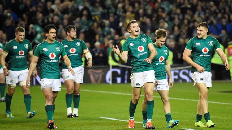 Ireland celebrates victory for 'Green Giants' over All Blacks