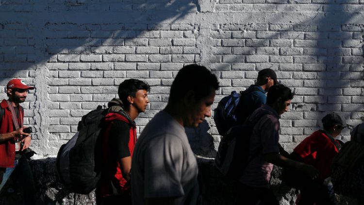 New Salvadoran migrant caravan forms; hundreds wait at U.S.-Mexico border