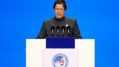 Le Premier ministre pakistanais Imran Khan, à Shanghai le 5 novembre 2018. Le Premier ministre pakistanais Imran Khan, à Shanghai le 5 novembre 2018.