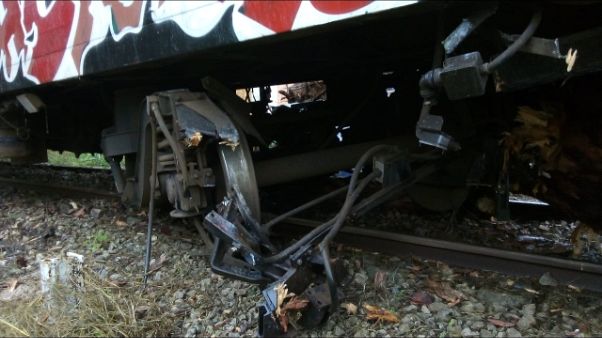 Maltempo,in Salento treno investe tronco Maltempo,in Salento treno investe tronco
