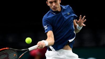Le Français Nicolas Mahut lors du Masters 1000 de Paris le 29 octobre 2018 Le Français Nicolas Mahut lors du Masters 1000 de Paris le 29 octobre 2018