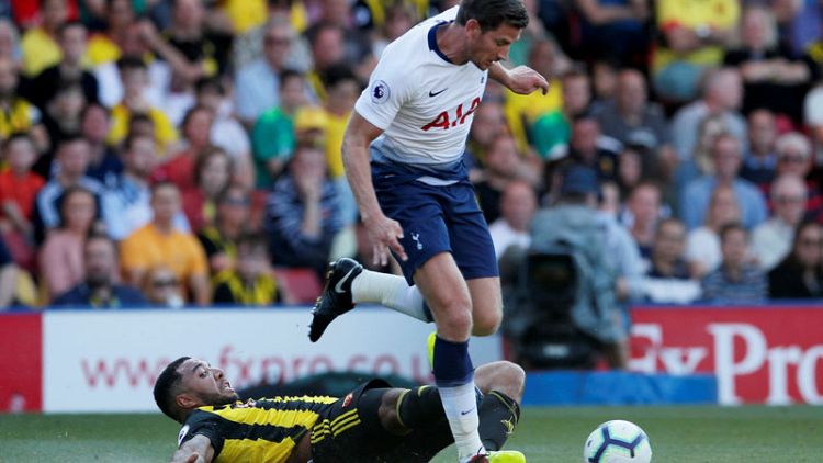 Tottenham's Vertonghen close to return for Chelsea clash
