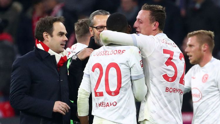 Soccer - Dusseldorf stun Bayern with stoppage-time equaliser