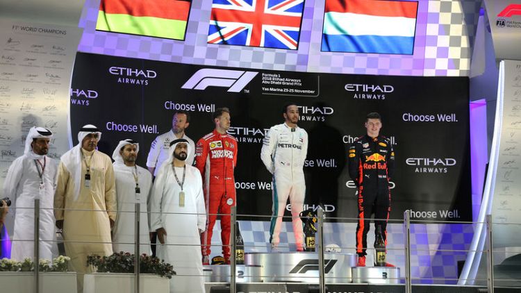 Hamilton ends F1 season with a win in Abu Dhabi