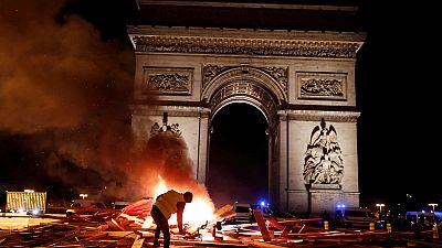 Macron warns that protest 'battle scenes' may harm France's image Macron warns that protest 'battle scenes' may harm France's image