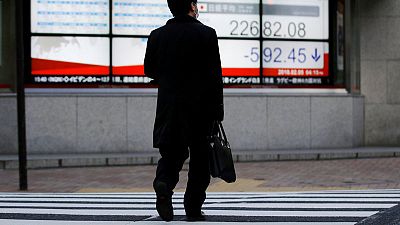 الأسهم اليابانية تصعد اقتداء بالسوق الأمريكية ولاين يرتفع