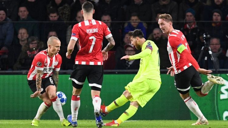 More Messi magic seals Barcelona victory at PSV