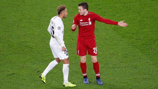 روبرتسون لاعب ليفربول غاضب من "تمثيل" نيمار روبرتسون لاعب ليفربول غاضب من "تمثيل" نيمار
