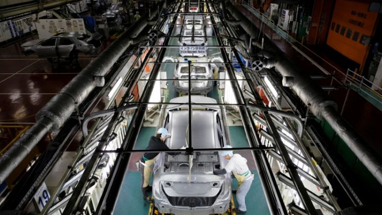Japan factory output expands most since 2015, but outlook dims