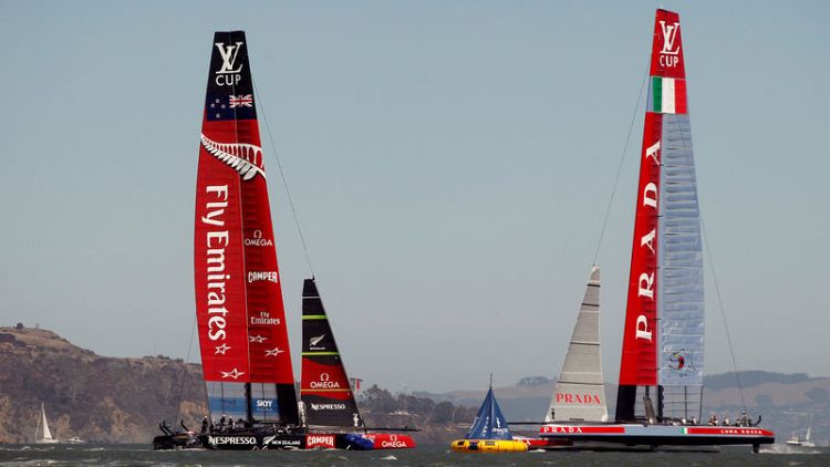 America's Cup crews hone 'flying' AC75 class on and off water