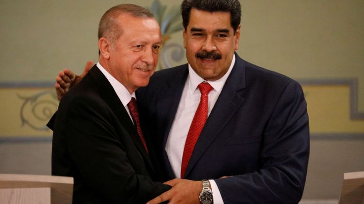 Turkey's Erdogan slams Venezuela sanctions, Maduro defends gold exports