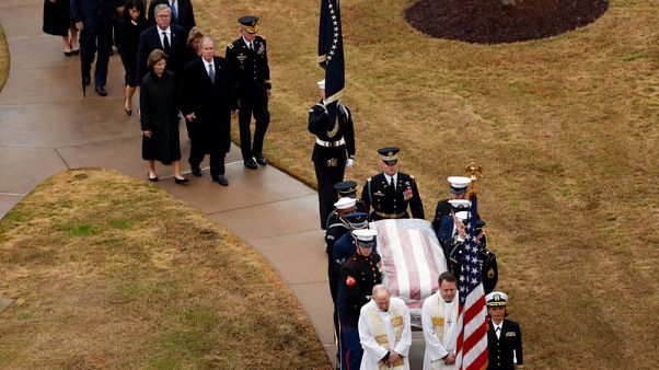 Body of former President George H.W. Bush brought to Texas burial site Body of former President George H.W. Bush brought to Texas burial site