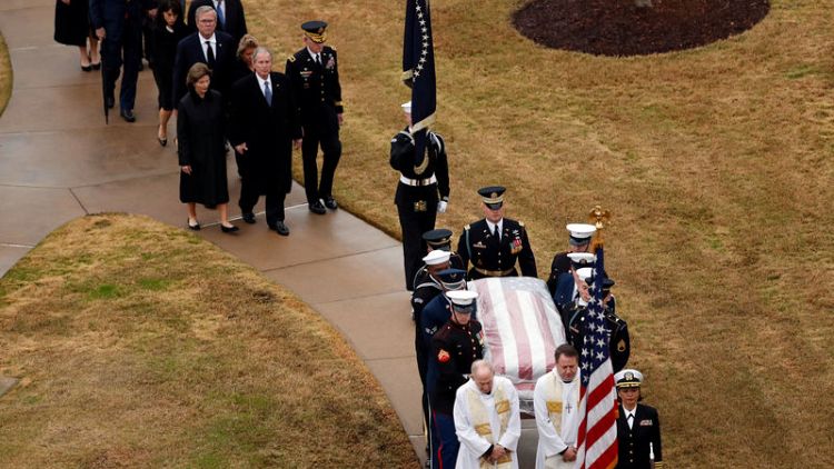 Body of former President George H.W. Bush brought to Texas burial site
