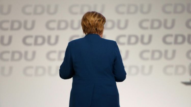 Angela Merkel arrive au congrès de de la CDU, le 7 décembre 2018 à Hambourg