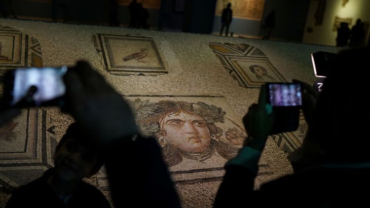 Plundered 'Gypsy Girl' mosaics back in Turkey after decades in U.S.
