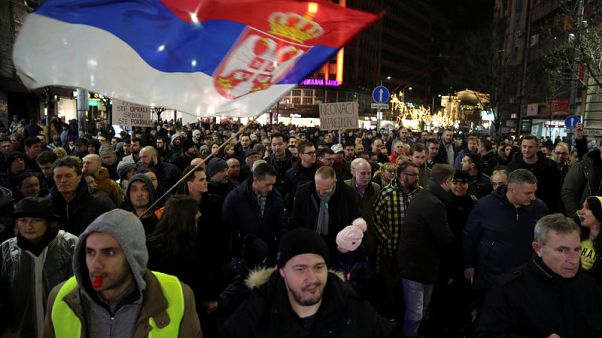 Thousands protest in Serbia over attack on opposition politician Thousands protest in Serbia over attack on opposition politician