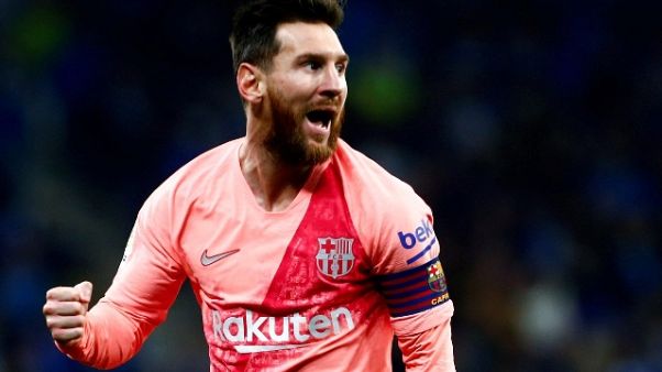 Messi show nel derby di Barcellona,è 0-4 Messi show nel derby di Barcellona,è 0-4