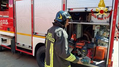 Olbia,ancora off limits palazzo evacuato Olbia,ancora off limits palazzo evacuato
