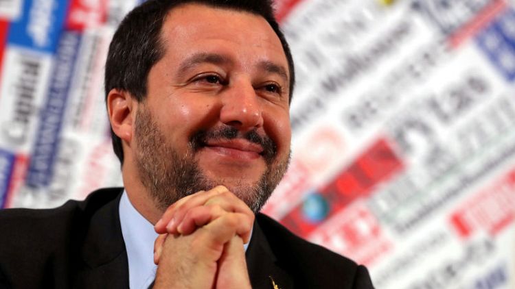 Italy's Salvini changes tack on EU in bid for centre ground