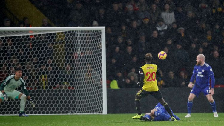 Watford hang on to nervy win over Cardiff