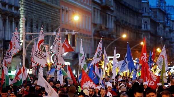 Thousands of Hungarians protest against Orban's rule Thousands of Hungarians protest against Orban's rule