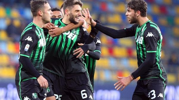 Serie A: il Sassuolo vince ed è sesto Serie A: il Sassuolo vince ed è sesto