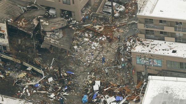 Police, firemen search for cause of explosion in Japan's Sapporo Police, firemen search for cause of explosion in Japan's Sapporo