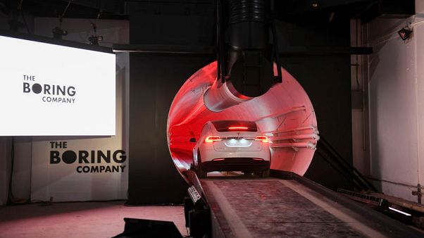 Elon Musk unveils his first Los Angeles-area tunnel Elon Musk unveils his first Los Angeles-area tunnel