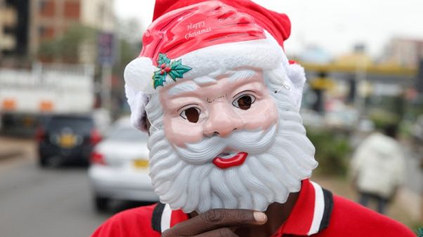 Santa hats, beards and tinsel: Christmas trade on African streets Santa hats, beards and tinsel: Christmas trade on African streets