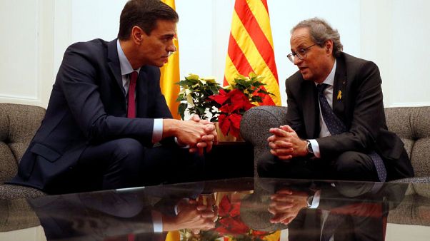 Spanish prime minister agrees with Catalan leader on easing political tension Spanish prime minister agrees with Catalan leader on easing political tension