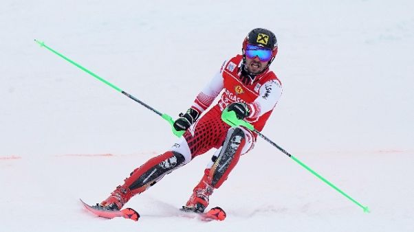 Sci: slalom Saalbach, vince Hirscher Sci: slalom Saalbach, vince Hirscher