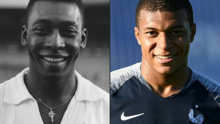 Pelé en juin 1961 et Kylian Mbappé le 27 juin 2018