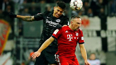 Bayern beat Eintracht with Ribery double, move into second spot